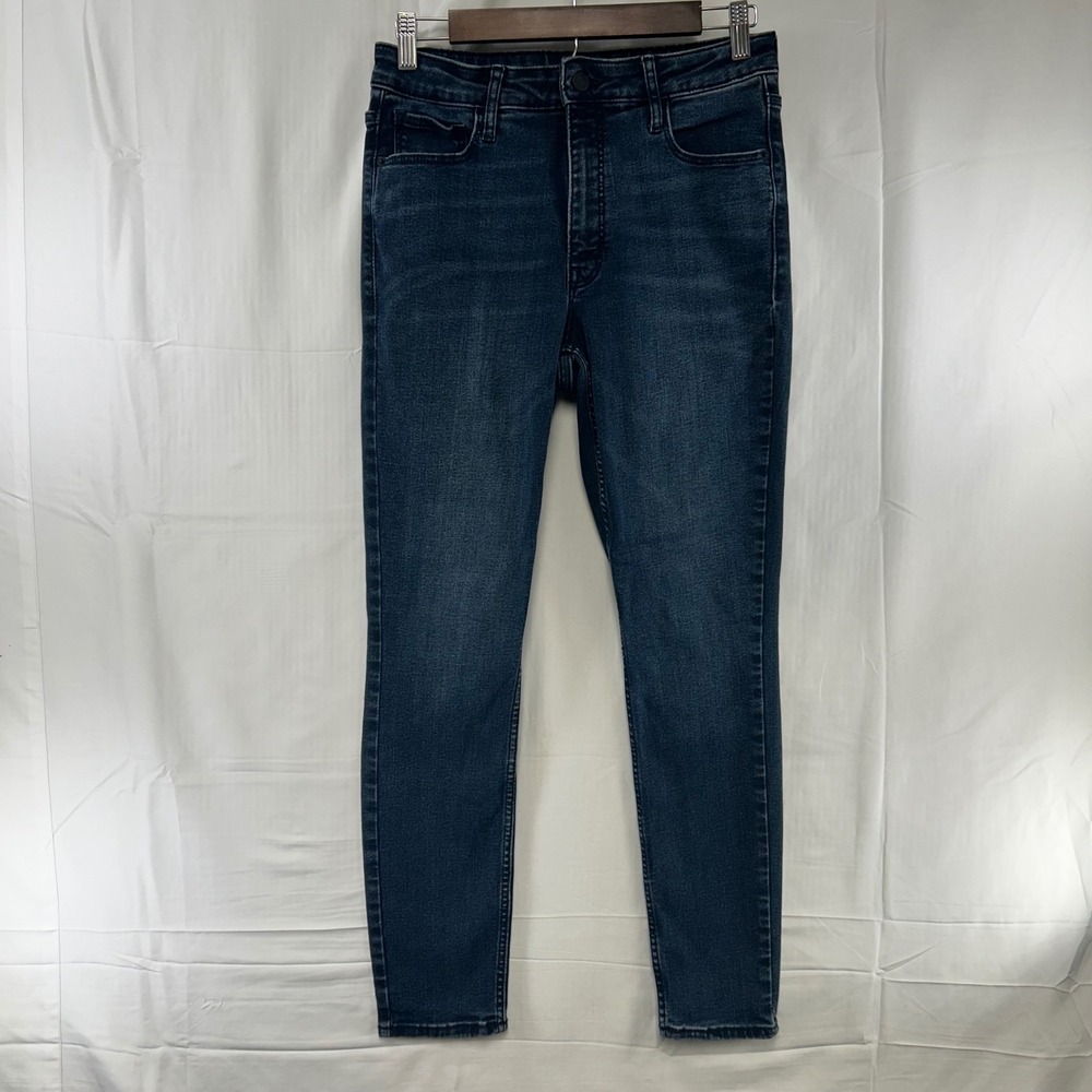 Old Navy Rockstar Super Skinny Jeans Women 12 Dark Wash High Rise 29x28